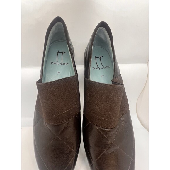 Thierry Rabiton Leasuure Women’s Mid Wedge Slip On Brown Leather 37 Comfort - Picture 11 of 16